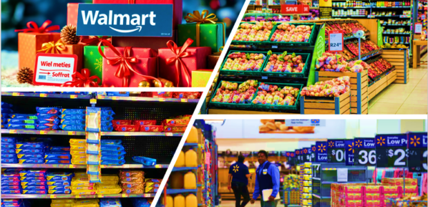 Walmart Super market picture displaying Food items and Store